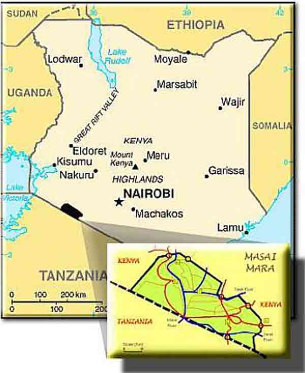 Masai Mara Map Large 
