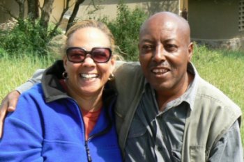 Peggy and head guide Charles